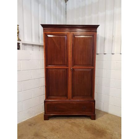 Antiker viktorianischer Mahagoni Kleiderschrank englisch ca 1890