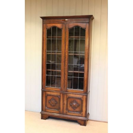 Antiker britischer Eichen Bücherschrank ca 1920