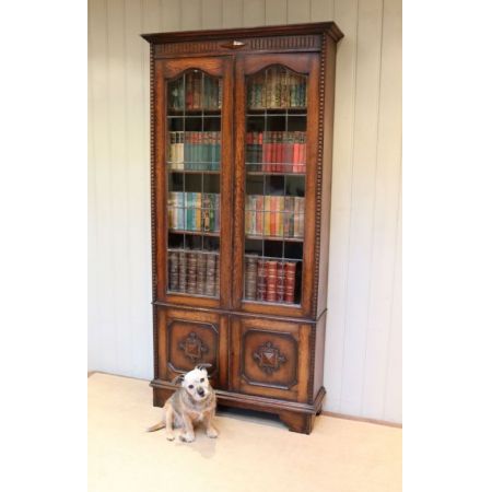 Antiker britischer Eichen Bücherschrank ca 1920