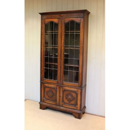 Antiker britischer Eichen Bücherschrank ca 1920