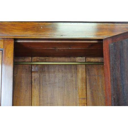 Edwardianischer antiker Mahagoni Kleiderschrank britisch ca 1890