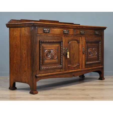 Viktorianisches antikes Eichen Sideboard britisch ca 1860