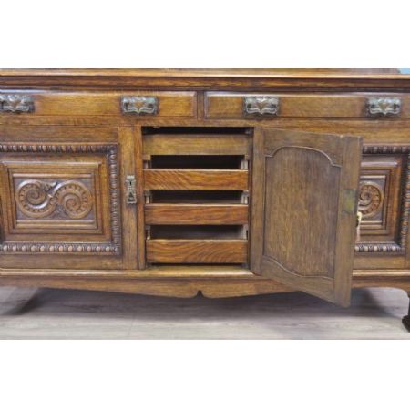 Viktorianisches antikes Eichen Sideboard britisch ca 1860