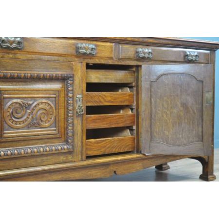 Viktorianisches antikes Eichen Sideboard britisch ca 1860