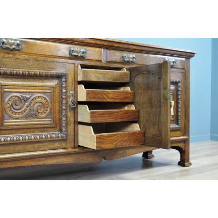 Viktorianisches antikes Eichen Sideboard britisch ca 1860