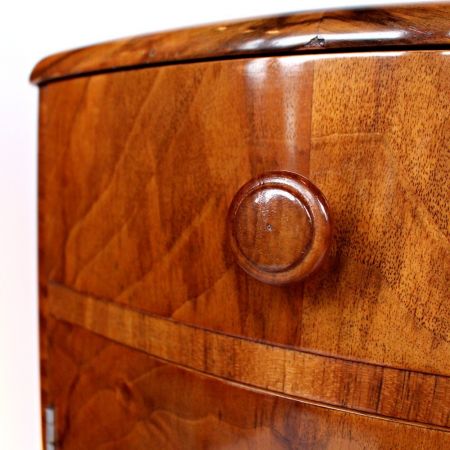 Antike britische Art Deco Nachtschränke Nussbaum Massivholz ca 1930