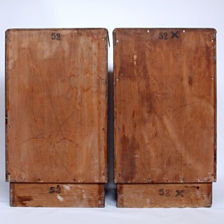 Antike britische Art Deco Nachtschränke Nussbaum Massivholz ca 1930