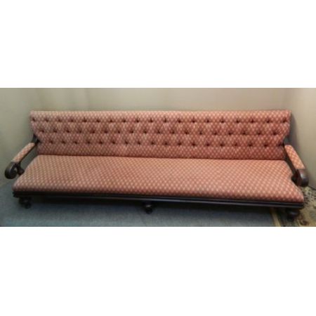 Antikes britisches Sofa Mahagoni Stoffsofa Couch ca 1880