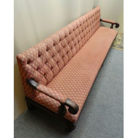 Antikes britisches Sofa Mahagoni Stoffsofa Couch ca 1880