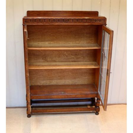 Antiker britischer Eichen Bücherschrank ca 1920