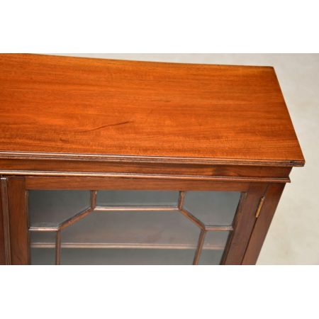 Edwardianischer antiker Mahagoni Bücherschrank Vitrine britisch ca 1900