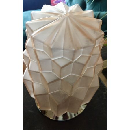 Antike Art Deco Kristallglas Tischlampe Deckenleuchte englisch ca 1930