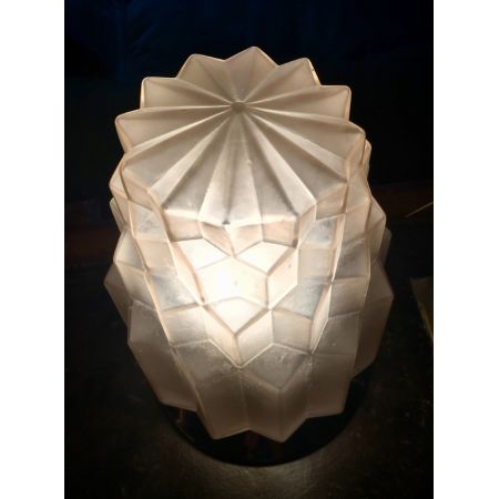 Antike Art Deco Kristallglas Tischlampe Deckenleuchte englisch ca 1930