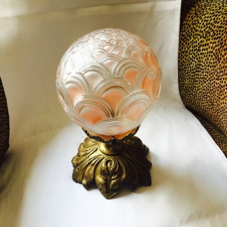 Antiker britischer Art Deco Tischlampe Bronze Deckenlampe ca 1930