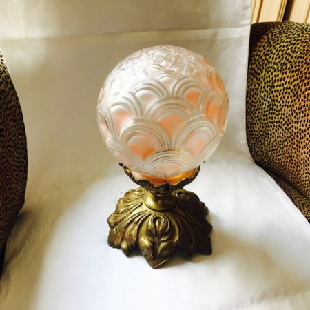 Antiker britischer Art Deco Tischlampe Bronze Deckenlampe ca 1930