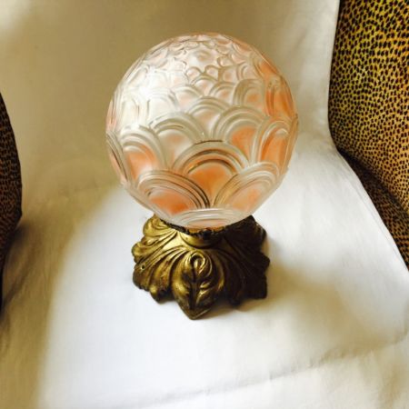 Antiker britischer Art Deco Tischlampe Bronze Deckenlampe ca 1930