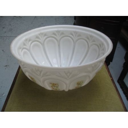 Antiker britischer Lampenschirm Milchglas Messing ca 1920