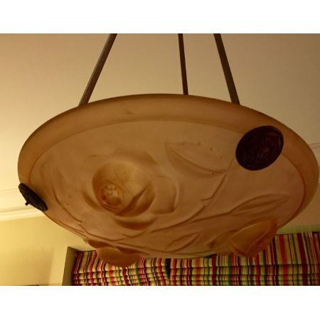 Antike Art Deco Deckenleuchte Hängeleuchte britisch ca 1930