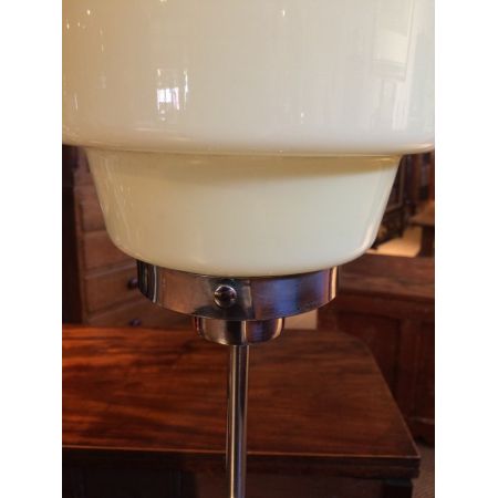 Antike britische Art Deco Schreibtischlampe Chrom ca 1930