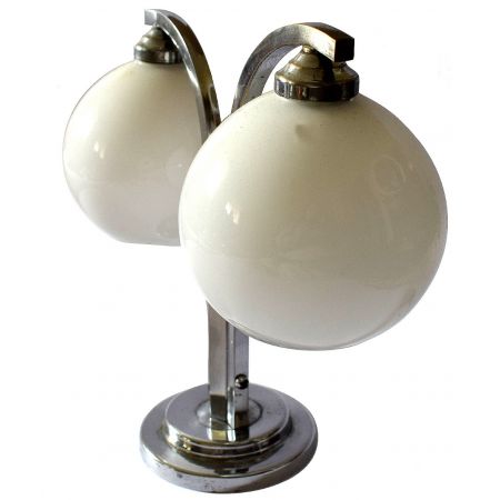 Antike Art Deco Tischlampe Chrom Tischleuchte britisch ca 1930