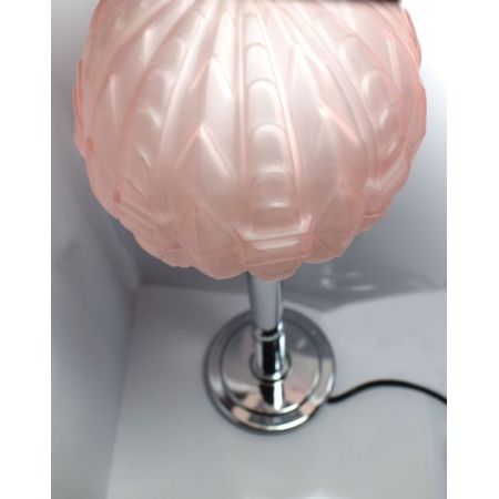 Englische antike Art Deco Tischlampe Chrom ca 1930