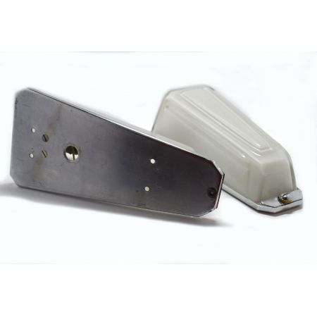 Antike britische Art Deco Wandlampen Glas Chrom ca 1930