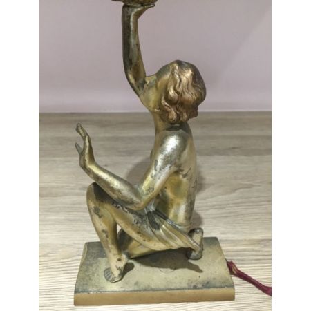 Antike britische Art Deco Tischleuchte Figur ca 1930