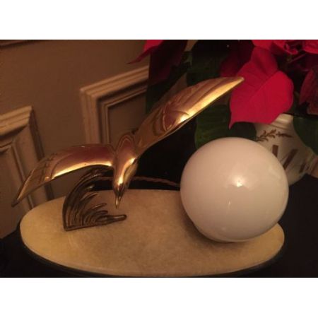 Antike britische Art Deco Tischlampe Messing ca 1930