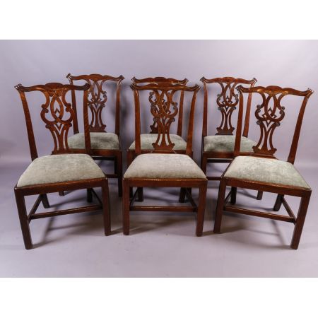 Georgianische antike Mahagoni Stühle britisch ca 1760