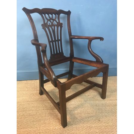 Antiker georgianischer Mahagoni Stuhl britisch ca 1770