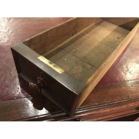 Antiker original britischer Eichen Schreibtisch ca 19 Jh