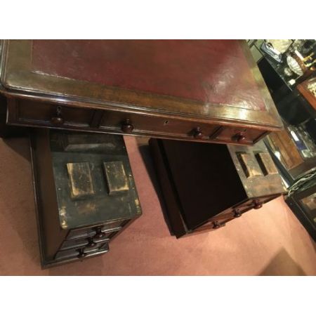 Antiker original britischer Eichen Schreibtisch ca 19 Jh