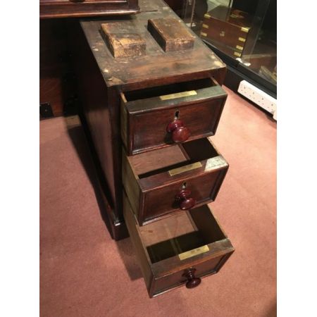 Antiker original britischer Eichen Schreibtisch ca 19 Jh