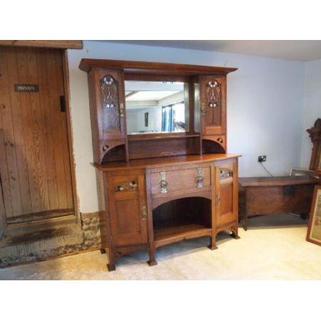 Antikes britisches Eichen Sideboard Arts & Crafts ca 1900