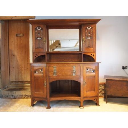 Antikes britisches Eichen Sideboard Arts & Crafts ca 1900