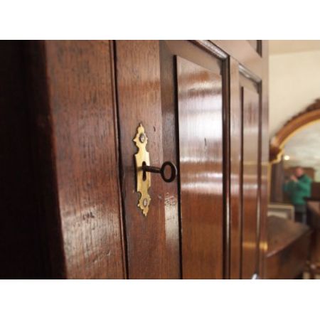 Antiker georgianischer Eichen Eckschrank britisch ca 1770