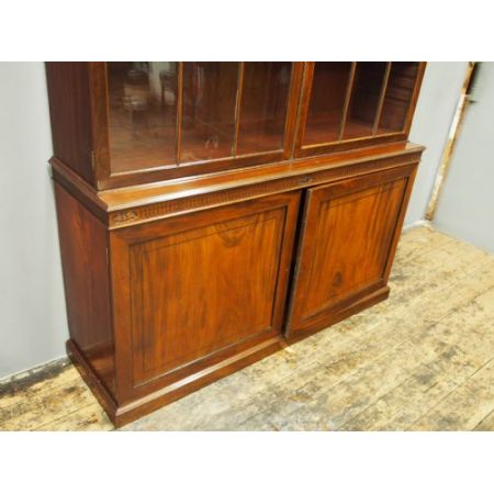 Georgianischer antiker Mahagoni Bücherschrank englisch ca 1890