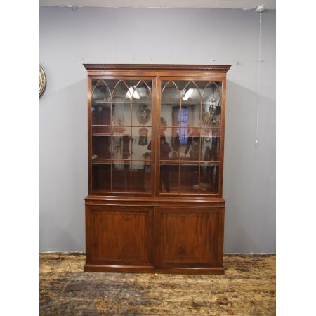 Georgianischer antiker Mahagoni Bücherschrank englisch ca 1890