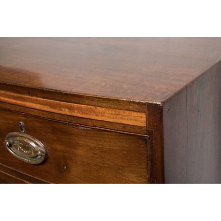 Antike britische Mahagoni Kommode Regency Bowfront ca 1820