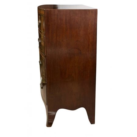 Antike britische Mahagoni Kommode Regency Bowfront ca 1820