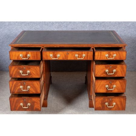 Antiker britischer Mahagoni Schreibtisch edwardianisch ca 1890