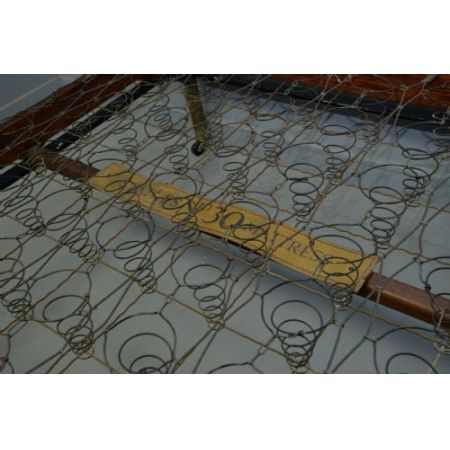 Antikes britisches Art Deco Messing Bettgestell Doppelbett 1920