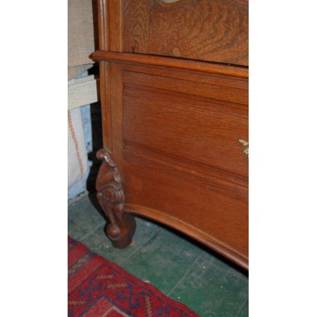 Französischer antiker Eichen Kleiderschrank ca 1920
