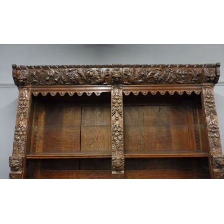 Englischer antiker Eichen Bücherschrank viktorianisch ca 1890