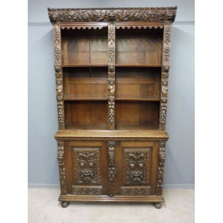 Englischer antiker Eichen Bücherschrank viktorianisch ca 1890