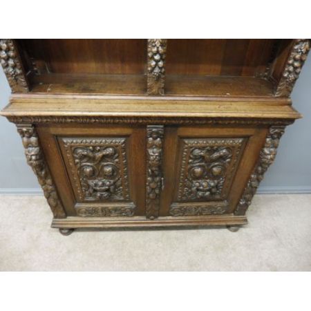 Englischer antiker Eichen Bücherschrank viktorianisch ca 1890