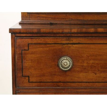 Georgianischer antiker Mahagoni Bureau Bookcase britisch ca 1800