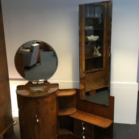 Antiker Art Deco Frisiertisch Nussbaum englisch ca 1930