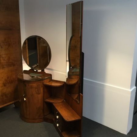 Antiker Art Deco Frisiertisch Nussbaum englisch ca 1930