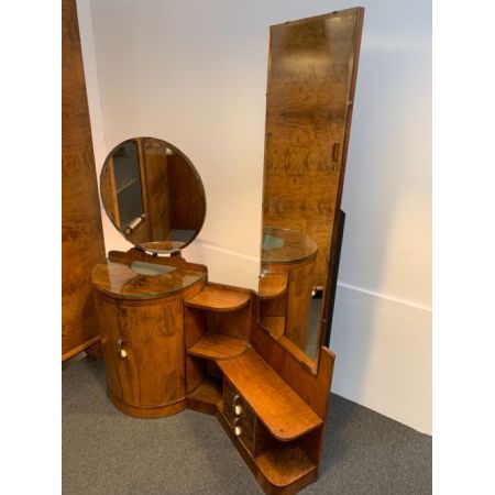 Antiker Art Deco Frisiertisch Nussbaum englisch ca 1930